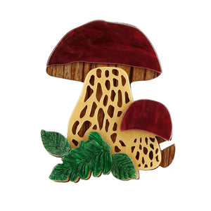 FishSheep Mushroom Acrylic Brooches Resin Plants Large Brooch Pins Lapel