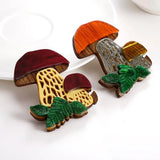 FishSheep Mushroom Acrylic Brooches Resin Plants Large Brooch Pins Lapel