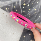 Resin Bangle for Women Acrylic Love Charm Cuff Jewelry