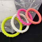 Resin Bangle for Women Acrylic Love Charm Cuff Jewelry