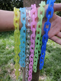 FishSheep Neon Acrylic Chain Necklace Harajuku Punk Choker Jewelry