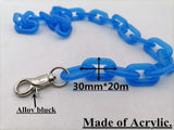 FishSheep Neon Acrylic Chain Necklace Harajuku Punk Choker Jewelry