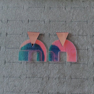 Colorful Acrylic Drop Earrings Lovely Laser Jewelry Gift