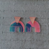 Colorful Acrylic Drop Earrings Lovely Laser Jewelry Gift