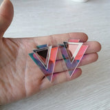 Colorful Acrylic Drop Earrings Lovely Laser Jewelry Gift