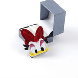 Acrylic Duck Bowknot Brooches Pins Cartoon Animal Large Brooch