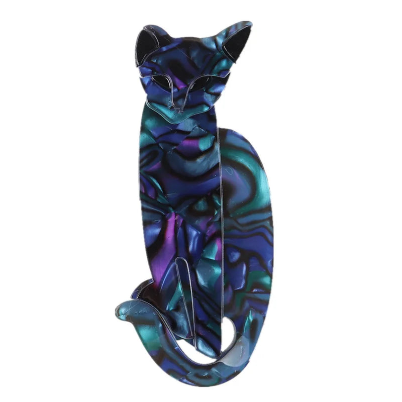 Acrylic Cats Brooches For Women Resin Animal Female Brooch And Pins Badges