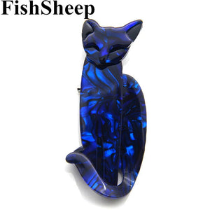 Acrylic Cats Brooches For Women Resin Animal Female Brooch And Pins Badges