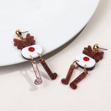 Merry Christmas Resin Reindeer Dangle Earrings for Women Girls