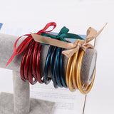FishSheep Multicolor Glitter Jelly Bangle Bracelet Set