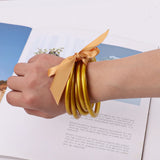 FishSheep Multicolor Glitter Jelly Bangle Bracelet Set
