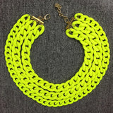 Punk Resin 3 Layer Chain Necklace for Women