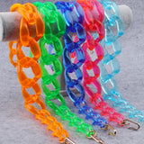 FishSheep Neon Acrylic Chain Choker Necklace Resin Collar Pendant Jewelry