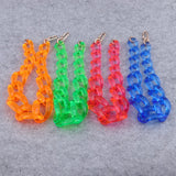 FishSheep Neon Acrylic Chain Choker Necklace Resin Collar Pendant Jewelry