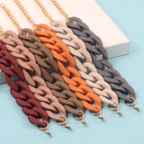 Colorful Acrylic Chain Bracelet for Women Men Resin Cuban Thick