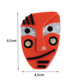 Abstract Face Portrait Acrylic Brooches Big Asymmetric Human Face Brooch