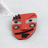Abstract Face Portrait Acrylic Brooches Big Asymmetric Human Face Brooch