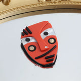 Abstract Face Portrait Acrylic Brooches Big Asymmetric Human Face Brooch