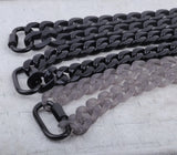 FishSheep Acrylic Chain Lock Pendant Necklace Long Chain Buckle Necklace Jewelry