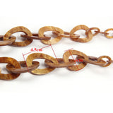 FishSheep Acrylic Long Chain Necklace Plastic Chunky Link Chain Pendant Necklace