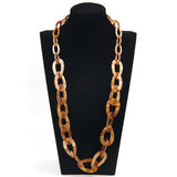 FishSheep Acrylic Long Chain Necklace Plastic Chunky Link Chain Pendant Necklace