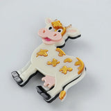 Big Acrylic Cow Cattle Brooch Cartoon Animal Lapel Pins Jewelry