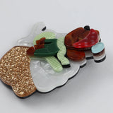 Animal Bear Brooches for Women Cute Dog Hat Pins