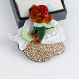 Animal Bear Brooches for Women Cute Dog Hat Pins