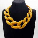 FishSheep Punk Acrylic Chunky Chain Choker Necklace Statement