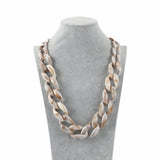 Vintage Resin Chain Collar Necklace for Women