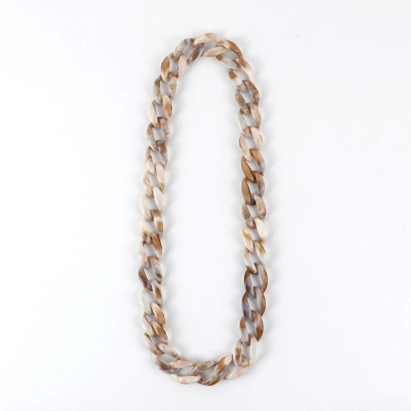 Vintage Resin Chain Collar Necklace for Women