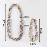 Vintage Resin Chain Collar Necklace for Women