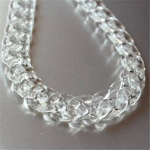 Clear Acrylic Chain Necklace Transparent Choker Collar Jewelry