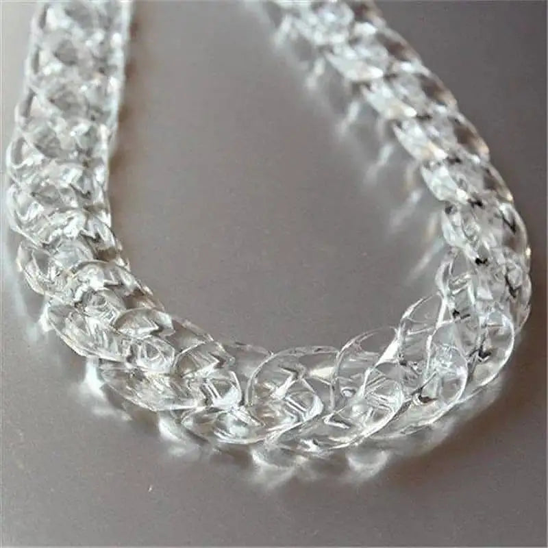 Clear Acrylic Chain Necklace Transparent Choker Collar Jewelry