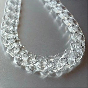 Clear Acrylic Chain Necklace Transparent Choker Collar Jewelry