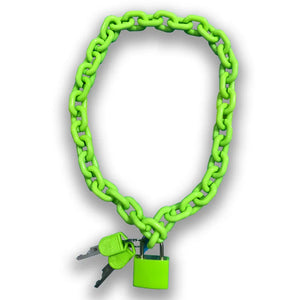 Neon Punk Acrylic Chain Lock Pendant Necklace