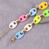 Colorful Punk Acrylic Chains Choker Necklace for Women Men