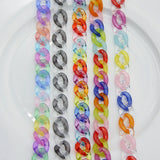 Rock Punk Acrylic Chain Necklace Mixed Chain Pendant Jewelry