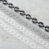 Rock Punk Acrylic Chain Necklace Mixed Chain Pendant Jewelry