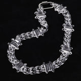 Punk Rock Acrylic Chain Necklace with Thorns for Men Women