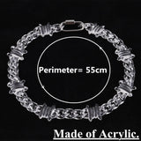 Punk Rock Acrylic Chain Necklace with Thorns for Men Women