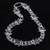 Punk Rock Acrylic Chain Necklace with Thorns for Men Women