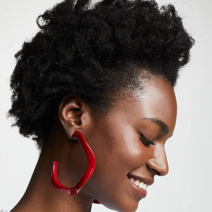 Leopard Print Resin Hoop Earrings Acrylic Circle Geometric Big Earring