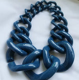 Chunky Chain Choker Necklace Acrylic Pendant Female Jewelry