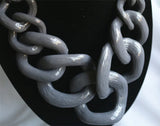 Chunky Chain Choker Necklace Acrylic Pendant Female Jewelry