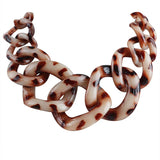 Chunky Chain Choker Necklace Acrylic Pendant Female Jewelry