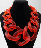 Chunky Chain Choker Necklace Acrylic Pendant Female Jewelry