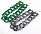 Chunky Big Choker Neck Chains Necklace Vintage Acrylic Chain Collar Pendant