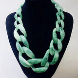 FishSheep Chunky Chain Choker Necklace for Women Boho Big Link Chain