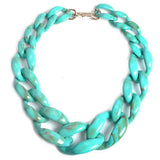 FishSheep Chunky Chain Choker Necklace for Women Boho Big Link Chain